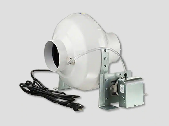 Efficient exhaust booster fan for better airflow.